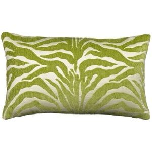 Set of 2 Elaine Smith Lime Zebra Lumbar Pillows